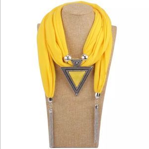 Jewelry yellow scarves necklace